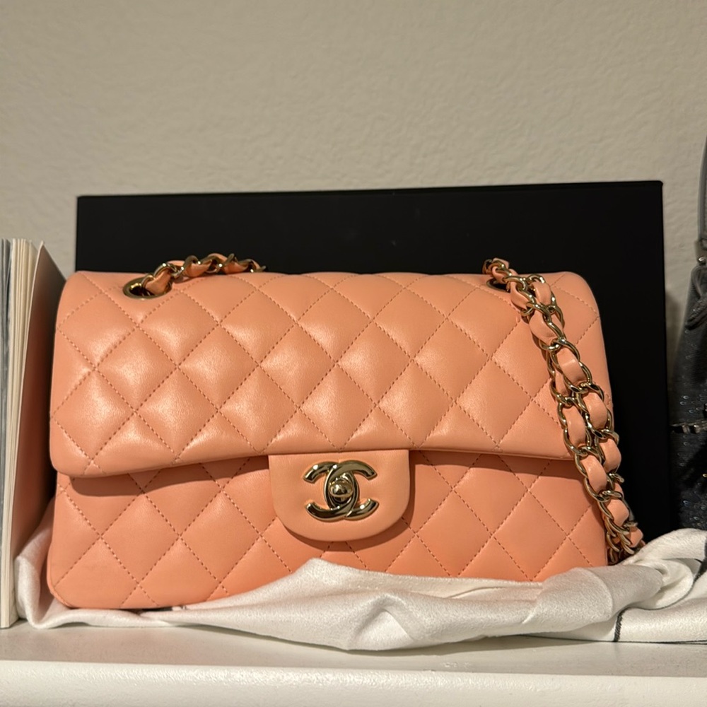 Small Pink Chanel flap bag